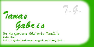 tamas gabris business card